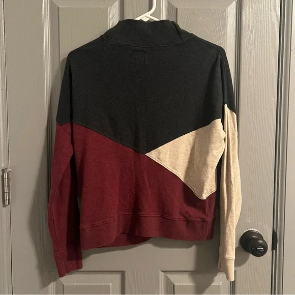 Pact Women's Tri-Color Cowl Neck Sweater - Picture 4 of 6